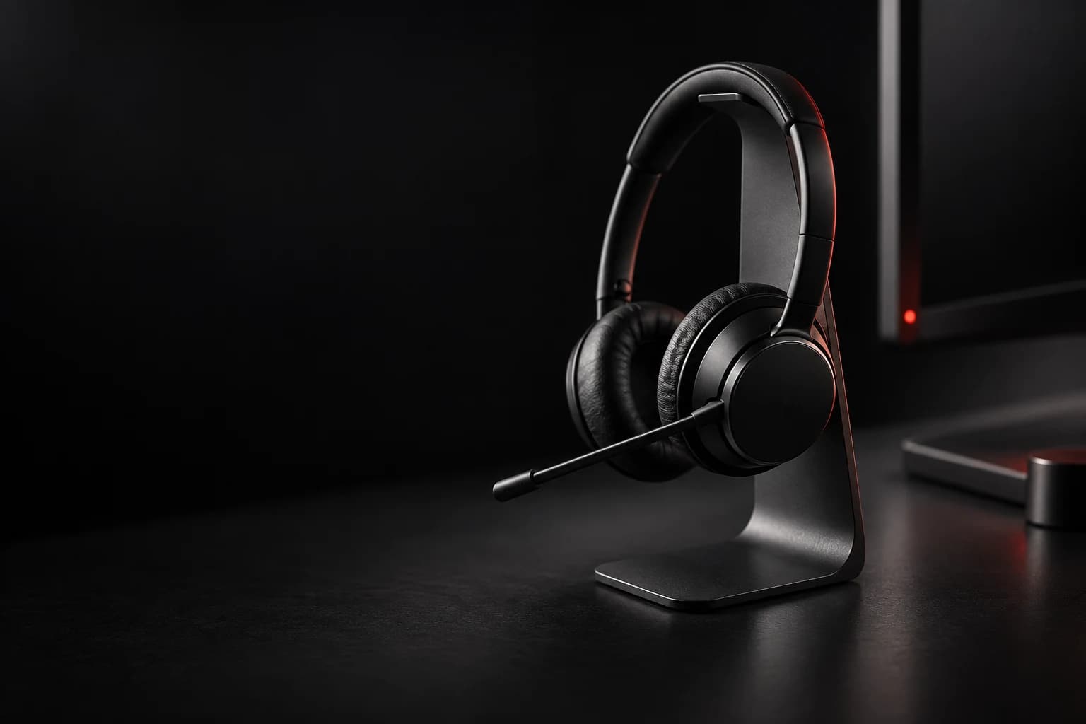 Black professional communications headset
